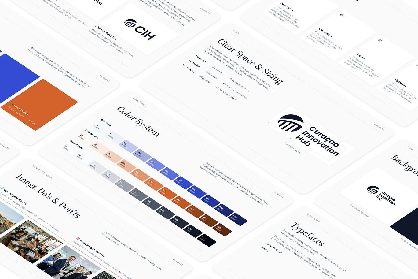 Curaçao Innovation Hub branding materials and visual identity